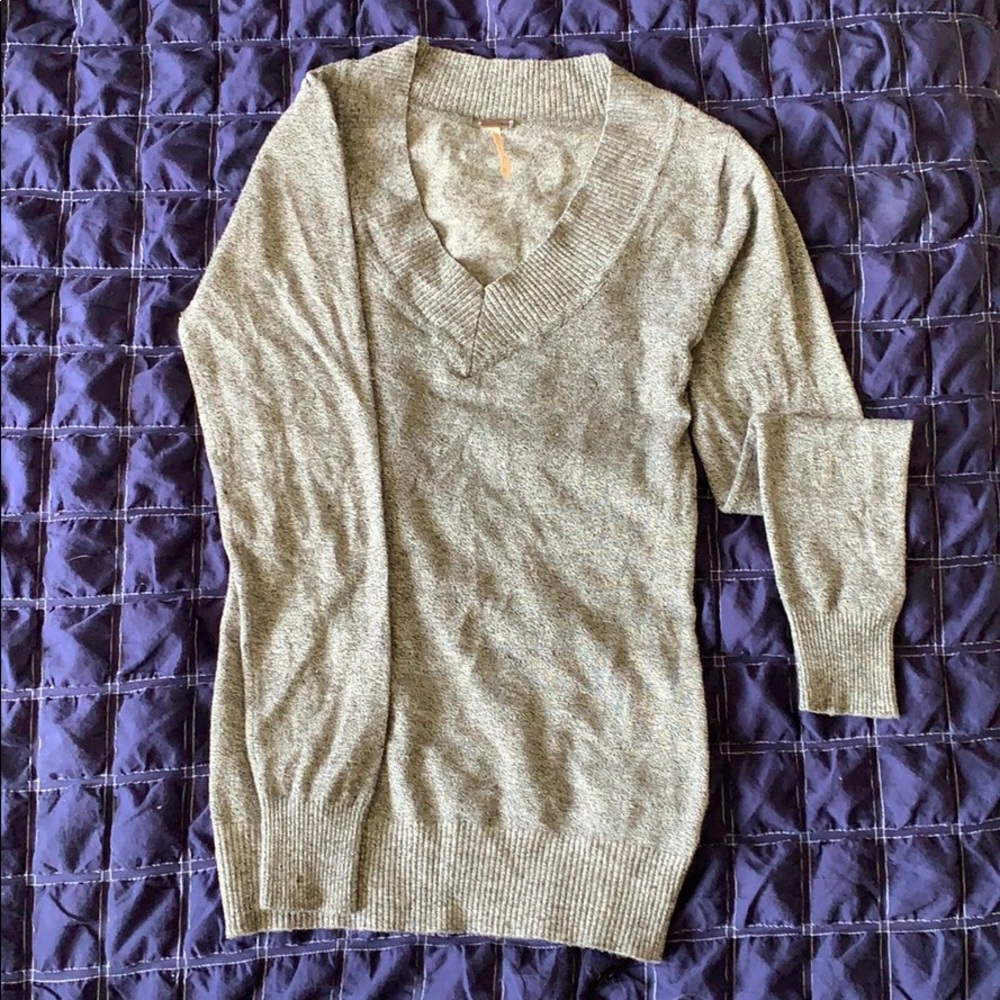 Grey V-neck Sweater